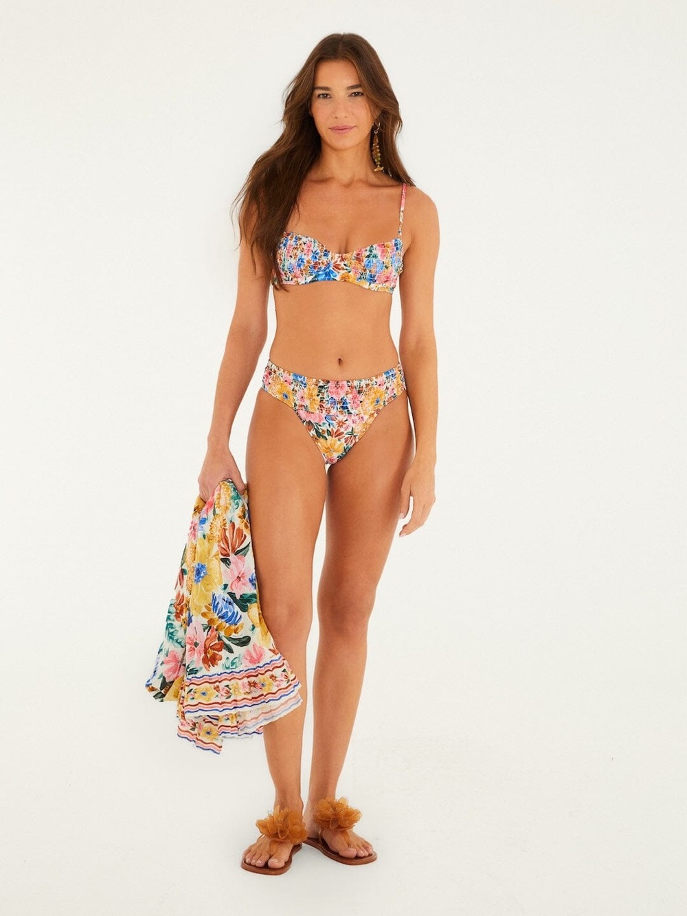 Farm Rio Multicolor Floraline Sarong - Picture 2 of 5